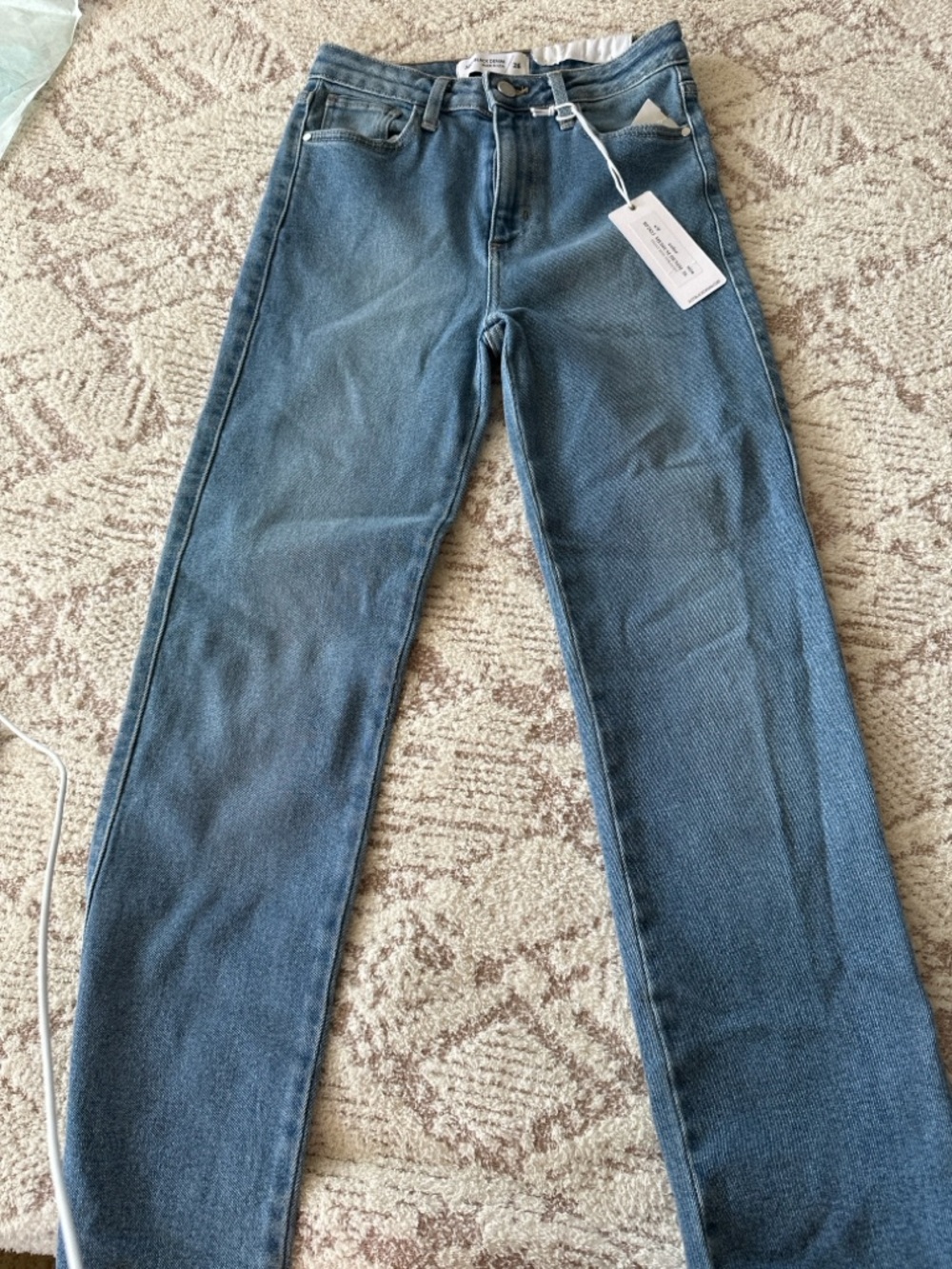 NWT Just Black Denim High Rise Straight Jeans Size 26 Medium Wash